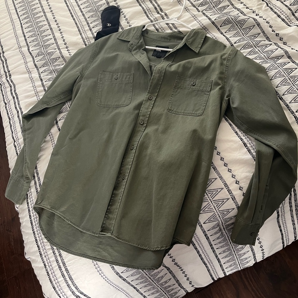 RSQ button down tee/flannel